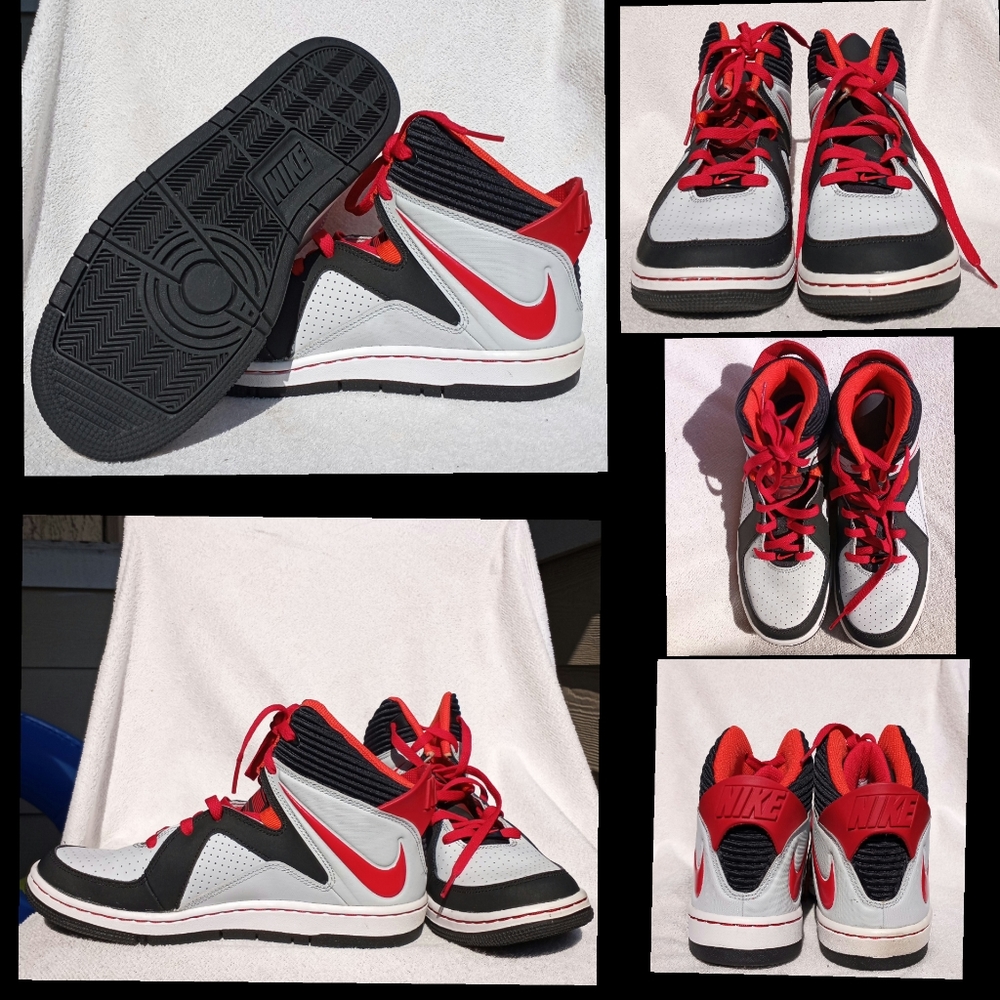 Womens Nike Court Invader GS Grey/Gray Orange Red